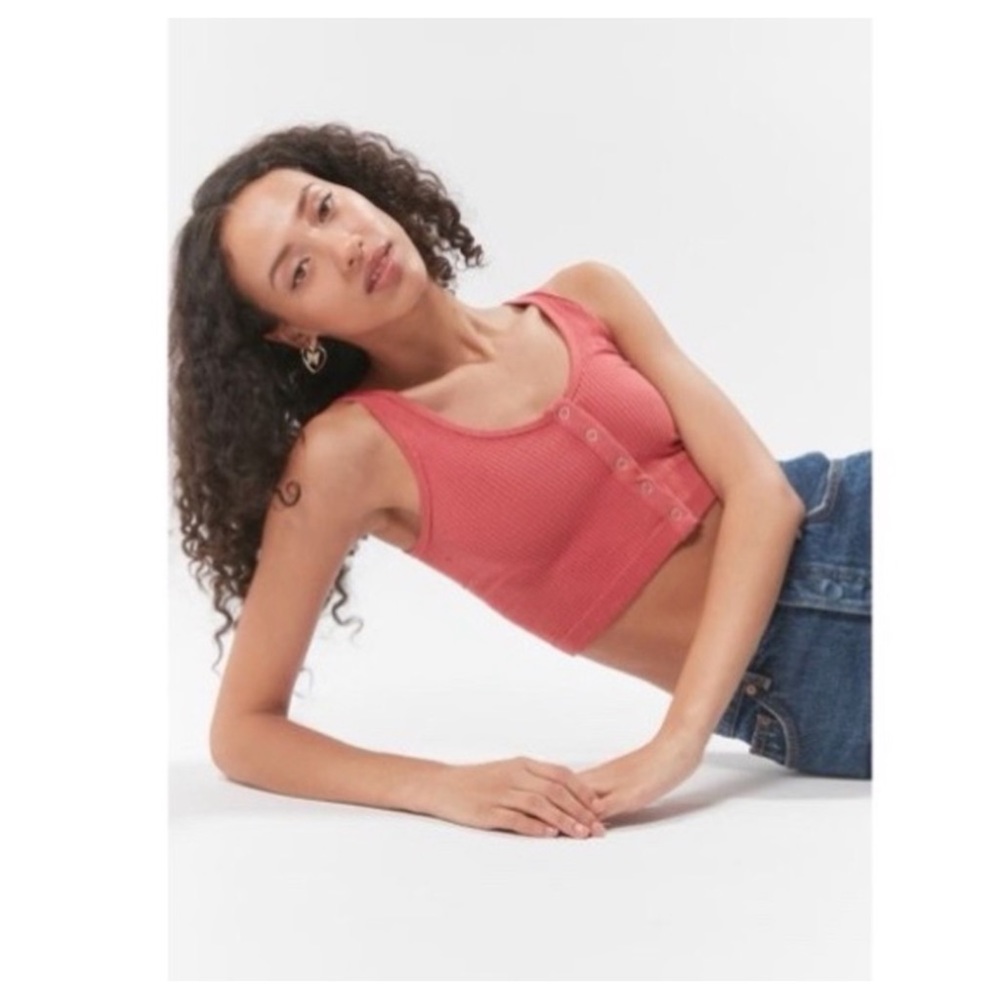 Urban outfitters button crop top